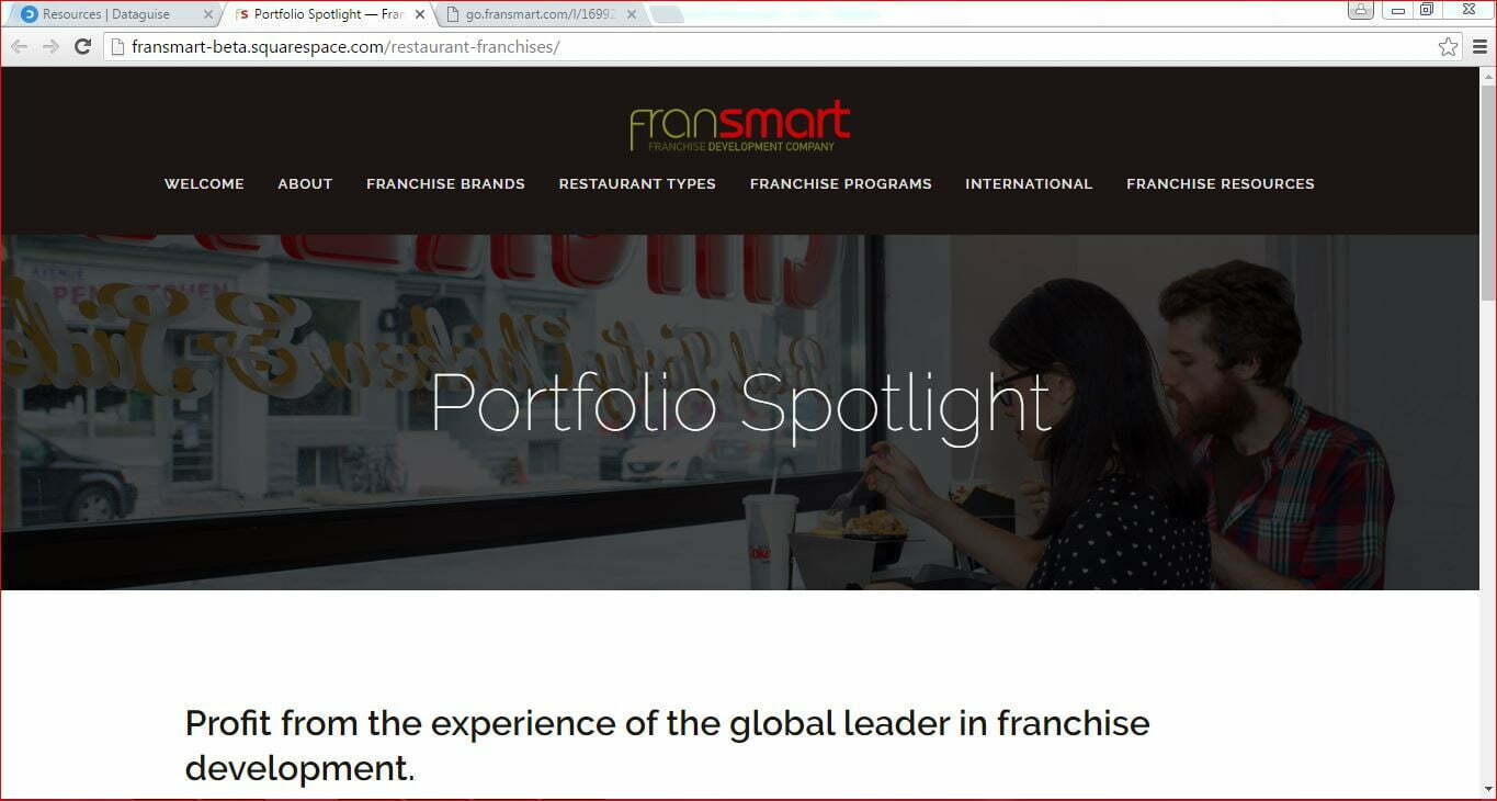Screen-Fransmart Home Page