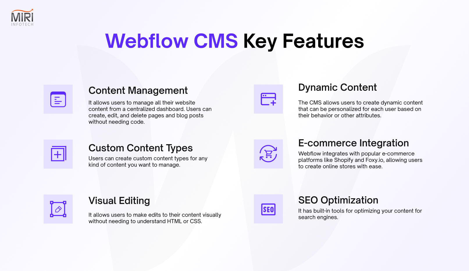 Webflow CMS Key Features